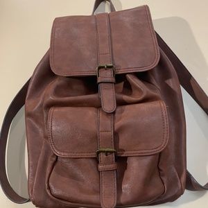 Bass leather backpack